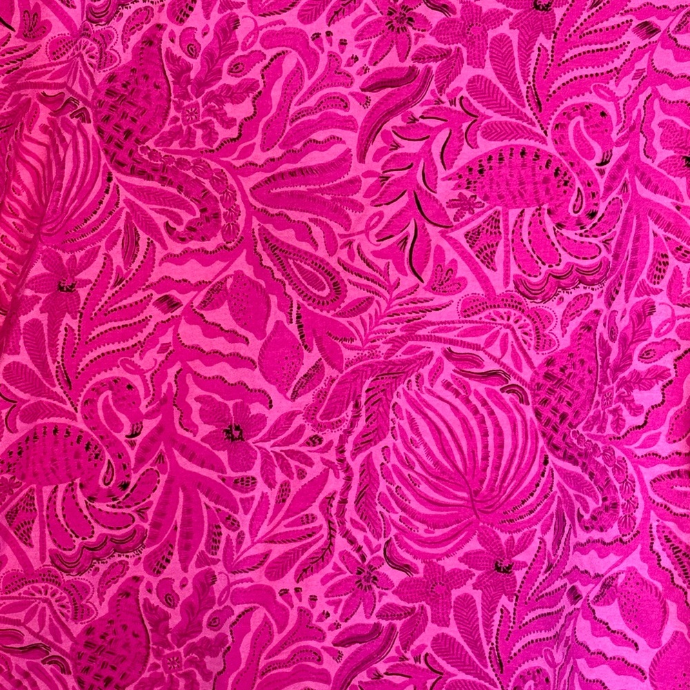 Lily Pulitzer WRENLEY ZIP-UP, CERISE PINK PINKIE PROMISES - Picture 2 of 5